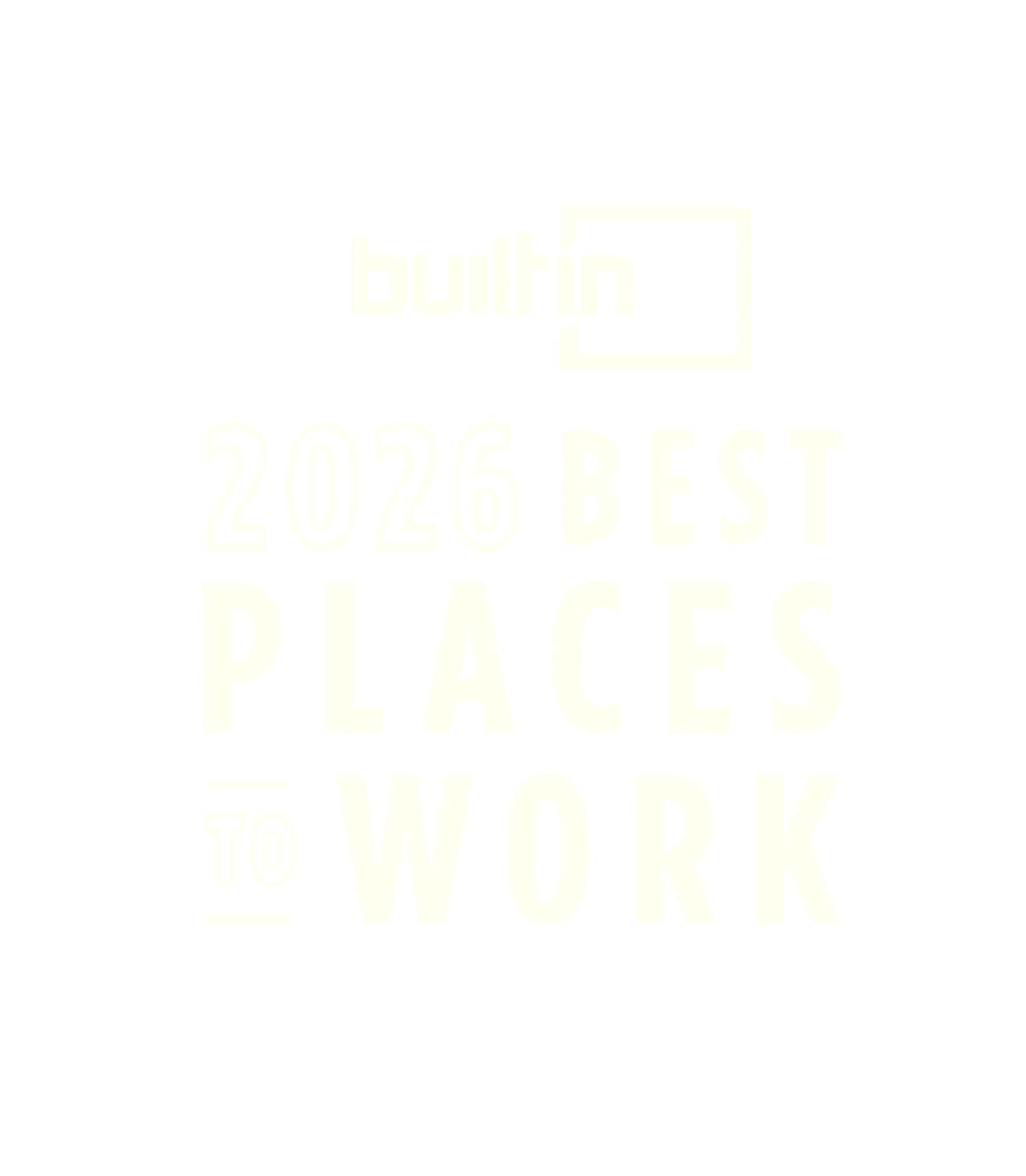 Builtin Best Places To Work 2026 White Badge